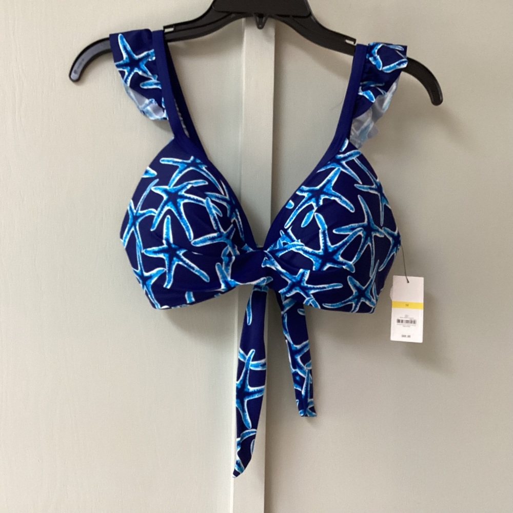 crown and ivy bikini top ONLY Size Medium Strap Padded Wishing upon starfish now